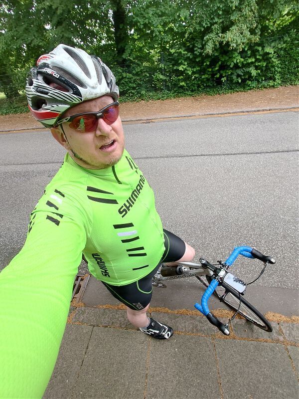 Falk beim Rennrad-Training